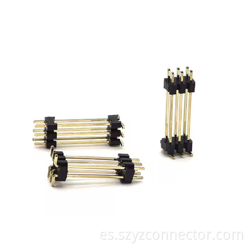Encabezado de pasador de tono de 2.0 mm SMT SQ0.5 mm doble plástico H2.0 mm 23p (4) 2.0mm Pitch Pin Header Dual Row SMT SQ0.5mm Double Plastic H2.0mm 23P (4)